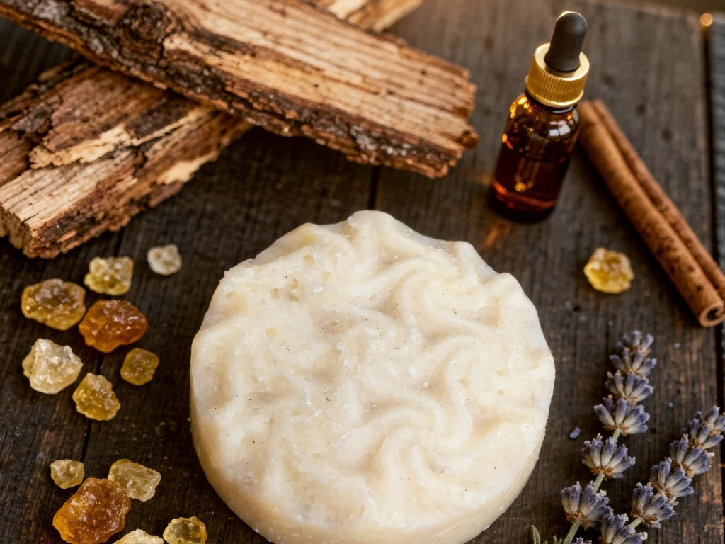 Artisan body butter with cedarwood bark and frankincense resin